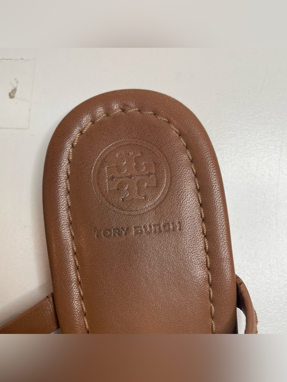 Tory Burch Leather Thong Sandals with Heel Strap Brown Size 7 - Picture 4 of 6